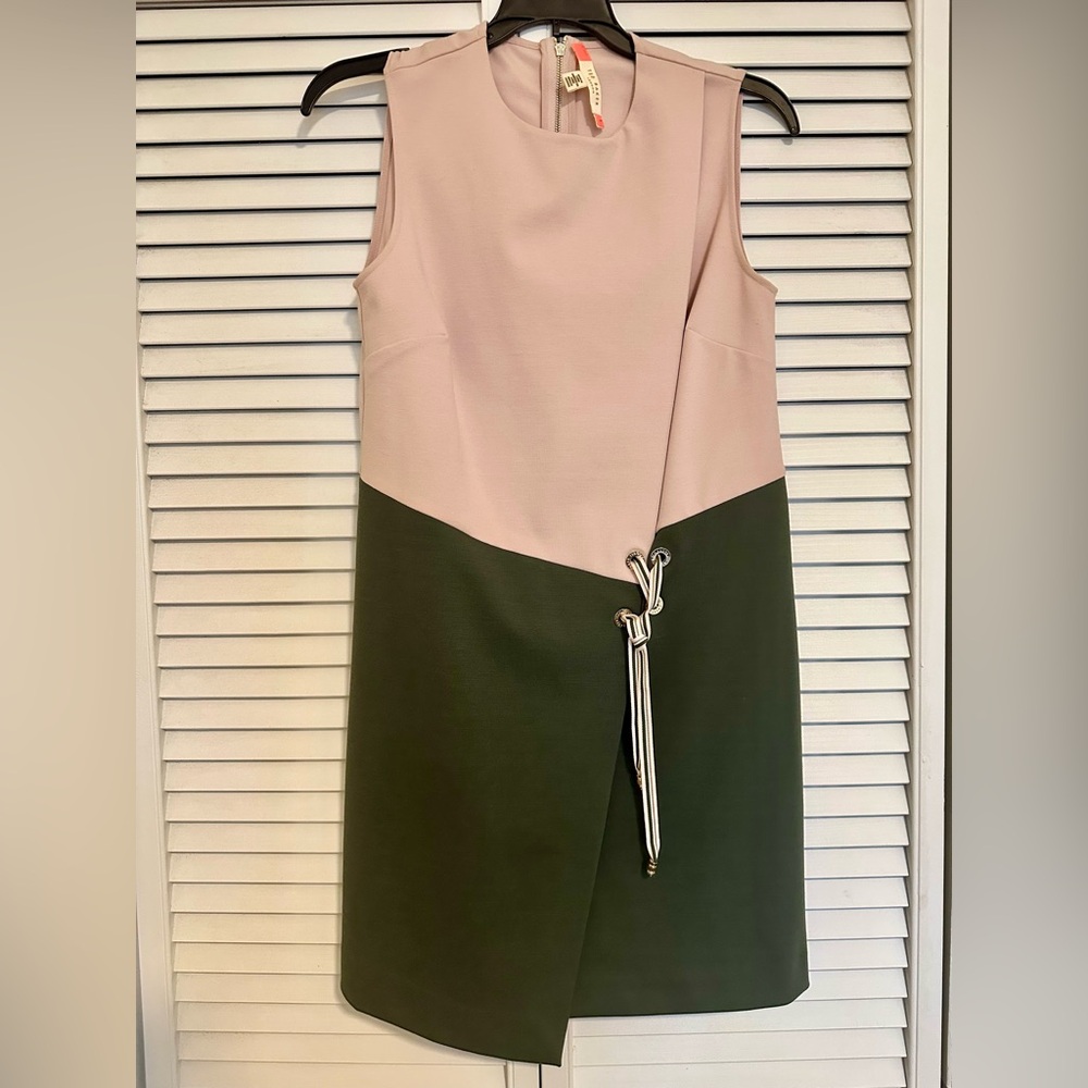 Ted Baker Pink and Green Asymmetrical Dress